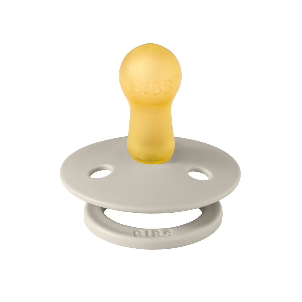 BIBS baby pacifier in sand colour sold by Meridian Baby.
