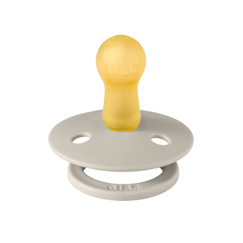 BIBS baby pacifier in sand colour sold by Meridian Baby.