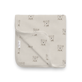 Aster & Oak beige baby blanket with byron bear pattern from Meridian Baby