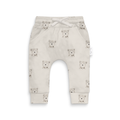 Aster & Oak beige baby pants with byron bear pattern from Meridian Baby