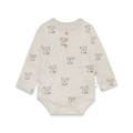 Aster & Oak baby bodysuit with byron bear pattern from Meridian Baby
