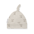 Baby knot hat with bear patterns