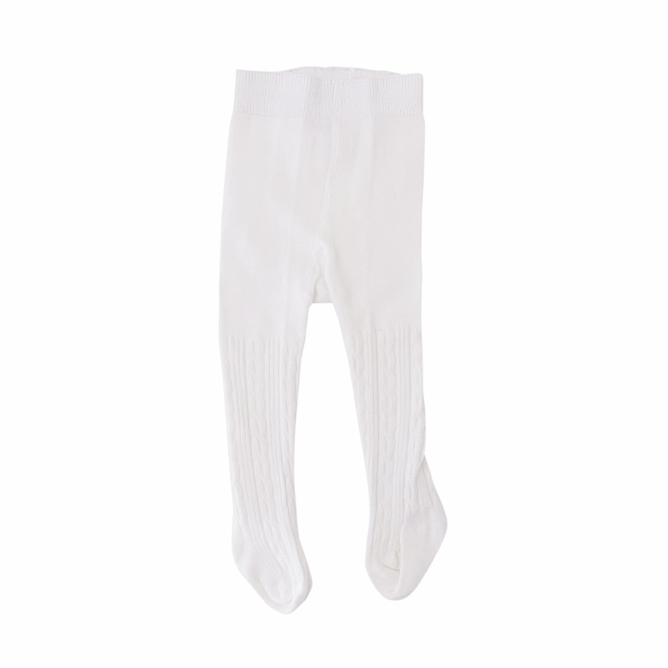 White cotton patterned tights on a white background